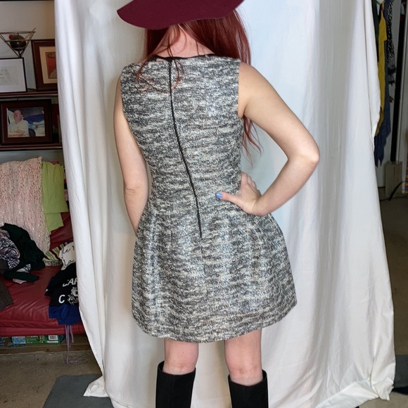 Zara black & white with silver accents minidress - Picture 4 of 4
